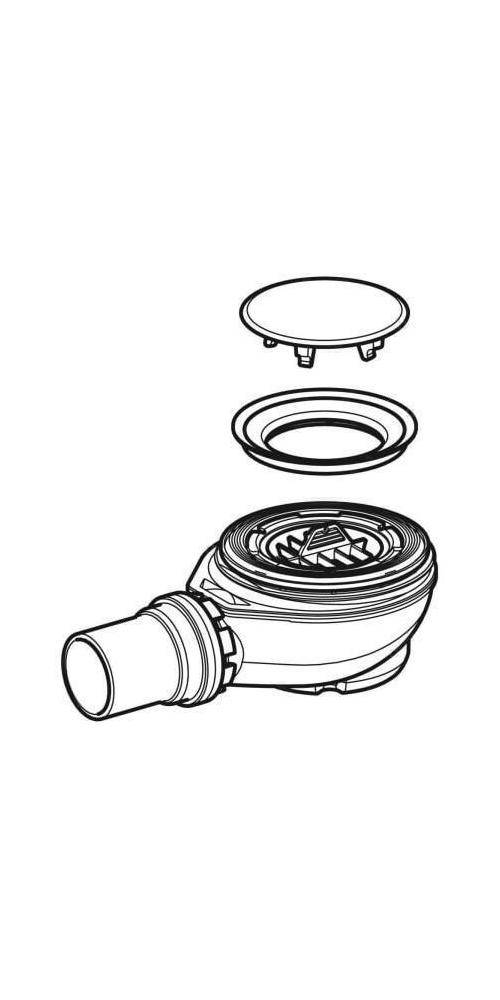 GE Duschwannenablauf für Setaplano Sperrwasserhöhe 50 mm d50-0