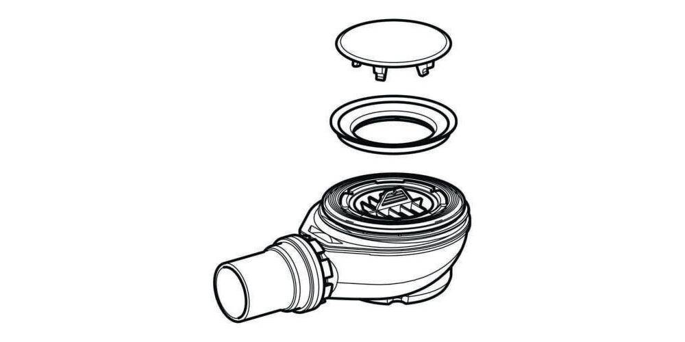 GE Duschwannenablauf für Setaplano Sperrwasserhöhe 50 mm d50-4
