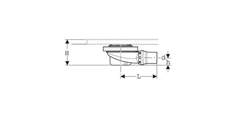 GE Duschwannenablauf für Setaplano Sperrwasserhöhe 50 mm d50-5
