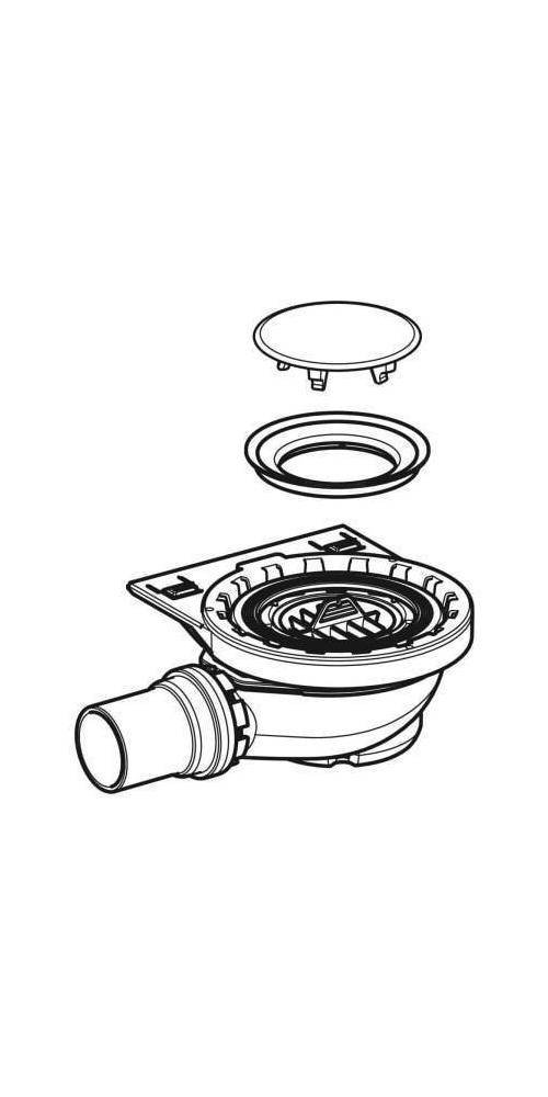 Geberit Duschwannenablauf für Setaplano, Sperrwasserhöhe 50mm-0