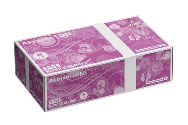 Akzenta Nitril Style | Größe M | Farbe Pink Horizon | 10 Packungen