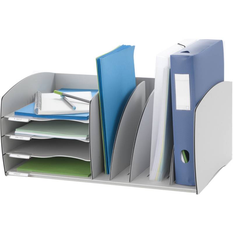 PAPERFLOW Ablagesystem S, 4 Fächer, grau-0
