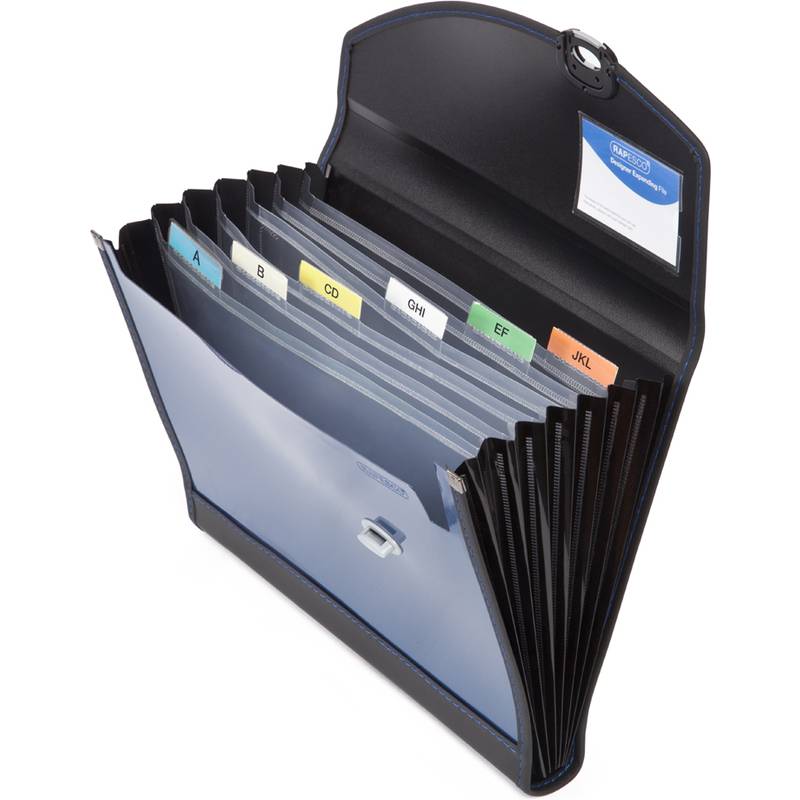 RAPESCO Fächermappe Designer, DIN A4+, 7 Fächer, blau-0