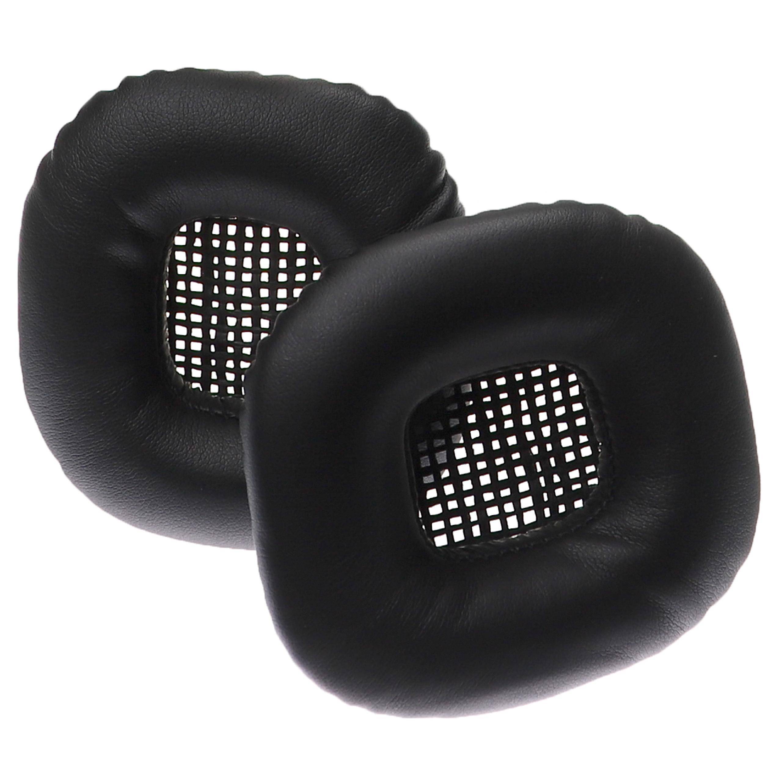 vhbw Ohrpolster kompatibel mit Marshall Major II Kopfhörer Headset | Kunststoff Schwarz-0