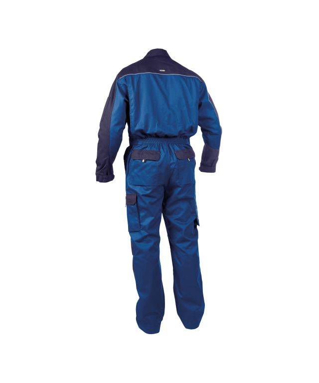 Zweifarbiger Overall mit Kniepolstertaschen, KORNBLAU/DUNKELBLAU, Gr. XS-1