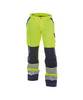 Warnschutzhose mit Kniepolstertaschen, NEONGELB/DUNKELBLAU , Langgröße, Gr. 50
