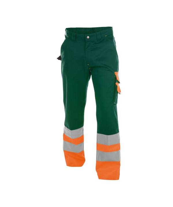 Warnschutzhose, FLASCHENGRÜN/NEONORANGE, Gr. 48