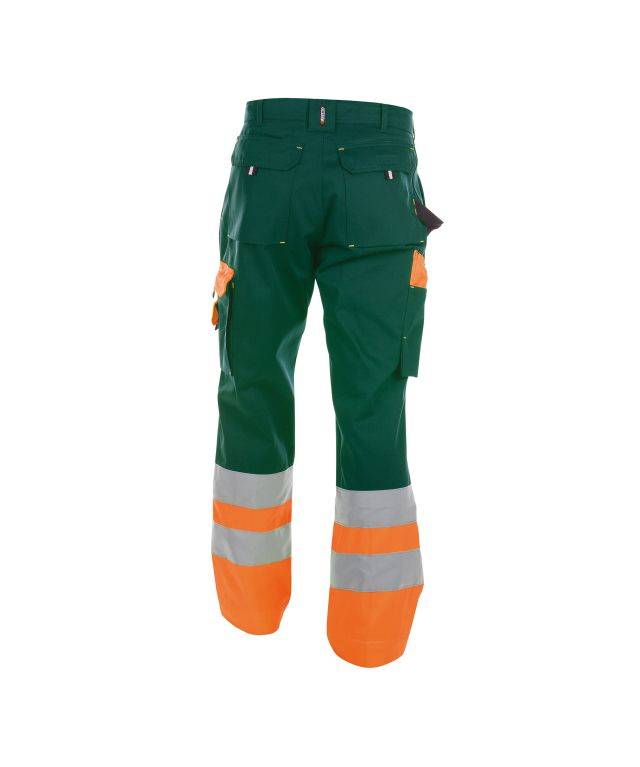 Warnschutzhose, FLASCHENGRÜN/NEONORANGE, Gr. 52-1
