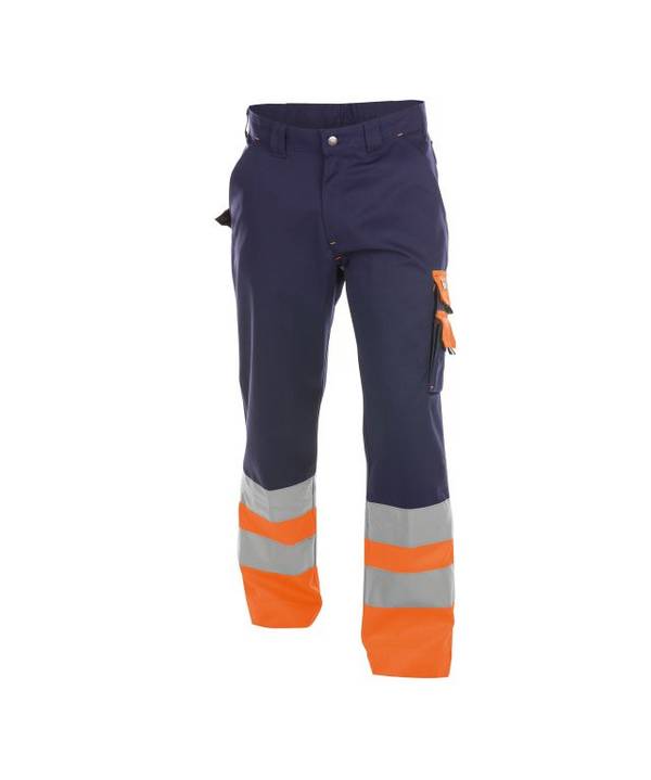 Warnschutzhose, DUNKELBLAU/NEONORANGE , Kurzgröße, Gr. 50