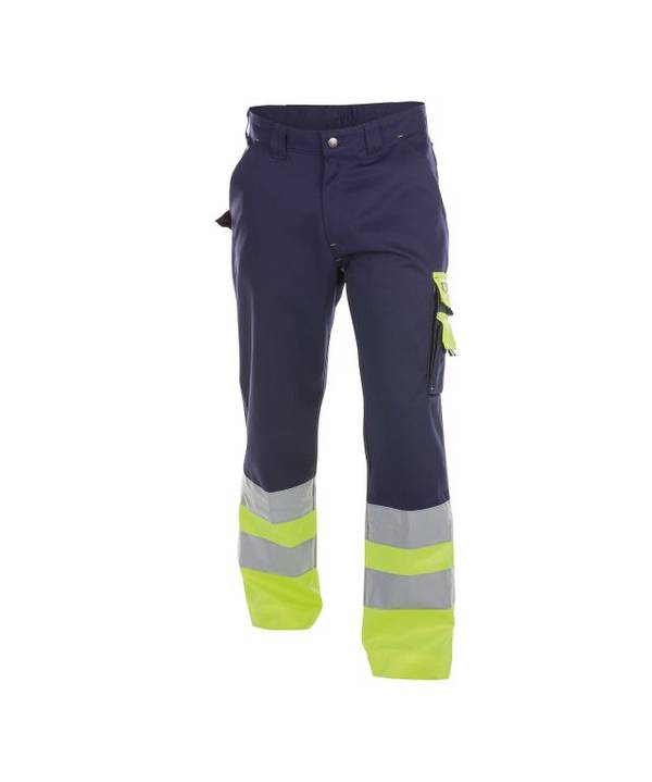 Warnschutzhose, DUNKELBLAU/NEONGELB , Kurzgröße, Gr. 52