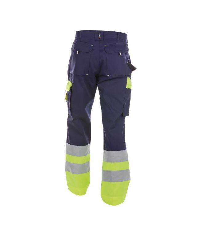 Warnschutzhose, DUNKELBLAU/NEONGELB , Kurzgröße, Gr. 52-1