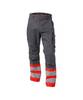 Warnschutzhose, ZEMENTGRAU/NEONROT , Kurzgröße, Gr. 48