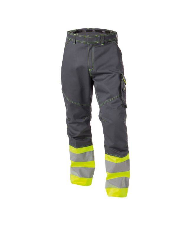 Warnschutzhose, ZEMENTGRAU/NEONGELB, Gr. 46-0