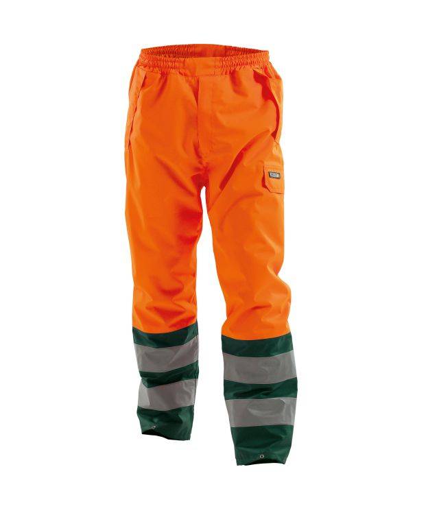 Warnschutz-Regenhose, NEONORANGE/FLASCHENGRÜN, Gr. XL