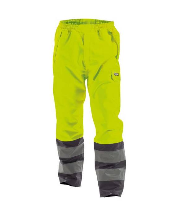 Warnschutz-Regenhose, NEONGELB/ZEMENTGRAU, Gr. XL