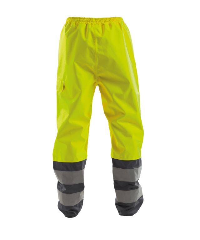 Warnschutz-Regenhose, NEONGELB/ZEMENTGRAU, Gr. XL-1