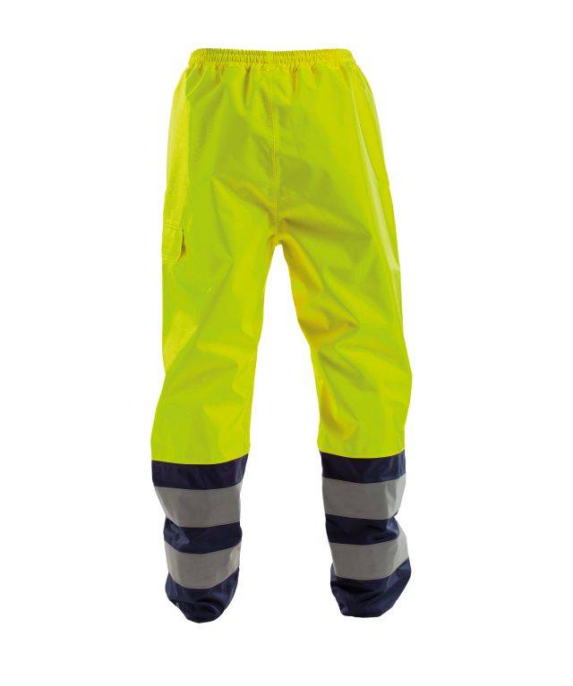 Warnschutz-Regenhose, NEONGELB/DUNKELBLAU, Gr. 3XL-1