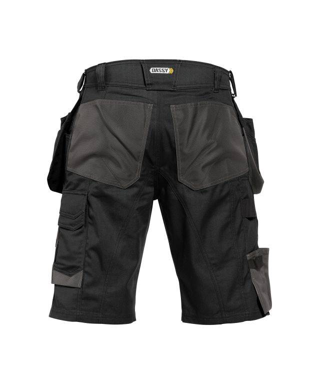 Arbeitsshorts mit Holstertaschen, SCHWARZ/ANTHRAZITGRAU, Gr. 42-1
