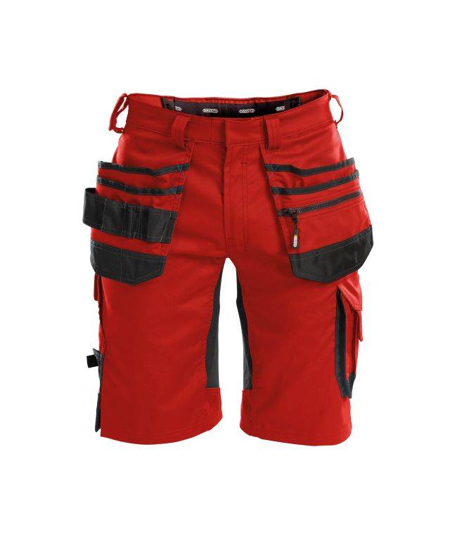 Arbeitsshorts mit Stretch und Holstertaschen, ROT/SCHWARZ, Gr. 63