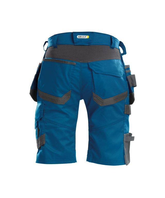 Arbeitsshorts mit Stretch und Holstertaschen, AZURBLAU/ANTHRAZITGRAU, Gr. 42-1