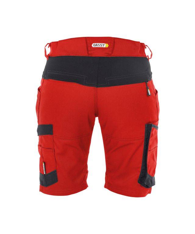 Arbeitsshorts mit Stretch für Damen, ROT/SCHWARZ, Gr. 44-1