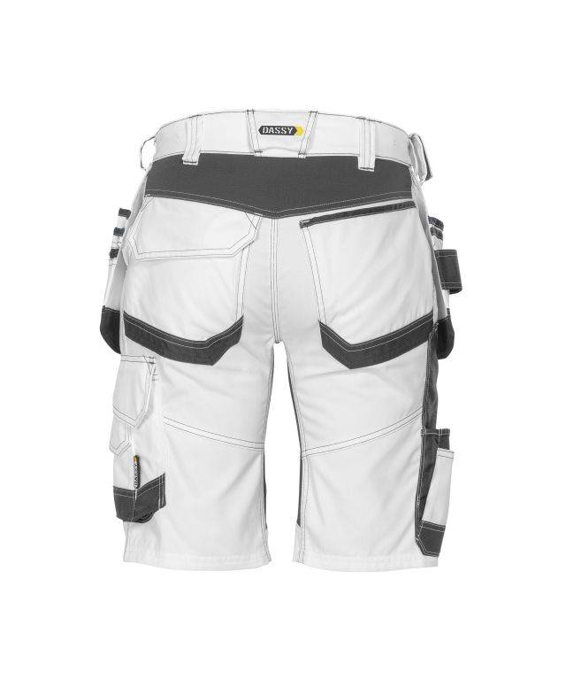 Malershorts mit Stretch und Holstertaschen, WEIß/ANTHRAZITGRAU, Gr. 54-1