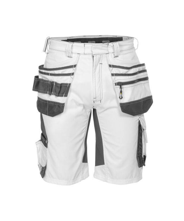 Malershorts mit Stretch und Holstertaschen, WEIß/ANTHRAZITGRAU, Gr. 67
