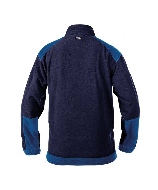 Zweifarbige Fleecejacke, DUNKELBLAU/KORNBLAU, Gr. 3XL-1