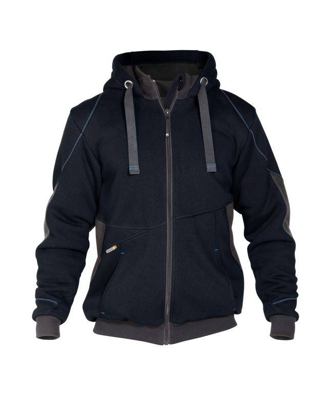 Sweatshirt-Jacke, NACHTBLAU/ANTHRAZITGRAU, Gr. L