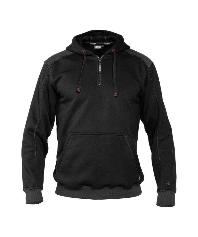 Kapuzensweatshirt, SCHWARZ/ANTHRAZITGRAU, Gr. S
