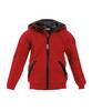 Kapuzensweatshirt mit langem Reißverschluss, ROT/SCHWARZ, Gr. 110/116