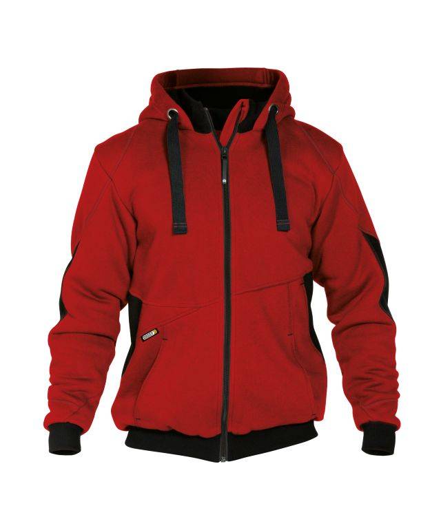Sweatshirt-Jacke, ROT/SCHWARZ, Gr. M-0