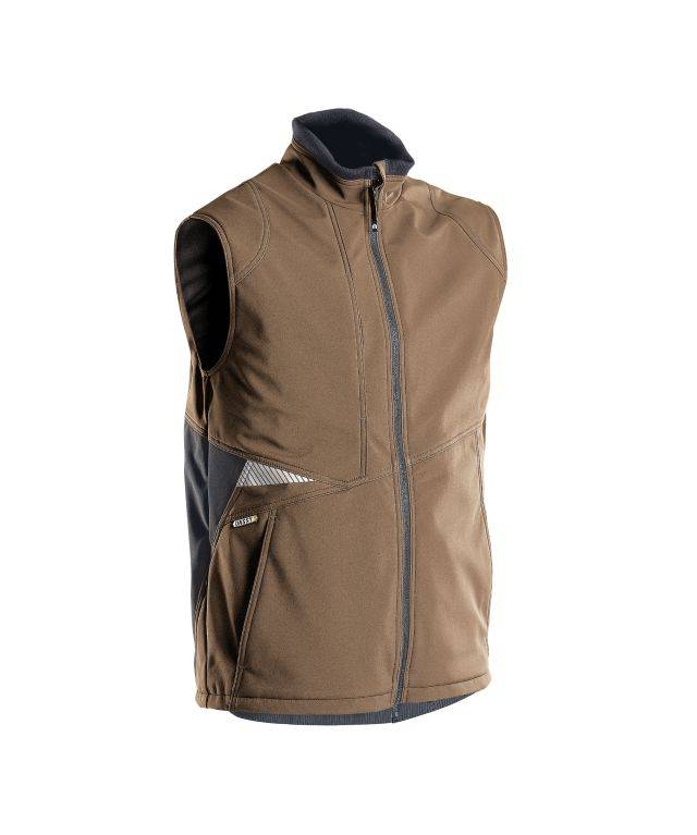 Softshell-Weste, LEHMBRAUN/ANTHRAZITGRAU, Gr. 3XL-0