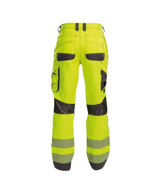 Sommer Warnschutzhose mit Kniepolstertaschen, NEONGELB/ZEMENTGRAU, Gr. 48-1