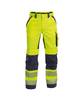 Sommer Warnschutzhose mit Kniepolstertaschen, NEONGELB/DUNKELBLAU , Kurzgröße, Gr. 56