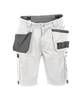 Zweifarbige Arbeitsshorts mit Holstertaschen, WEIß/ZEMENTGRAU, Gr. 54