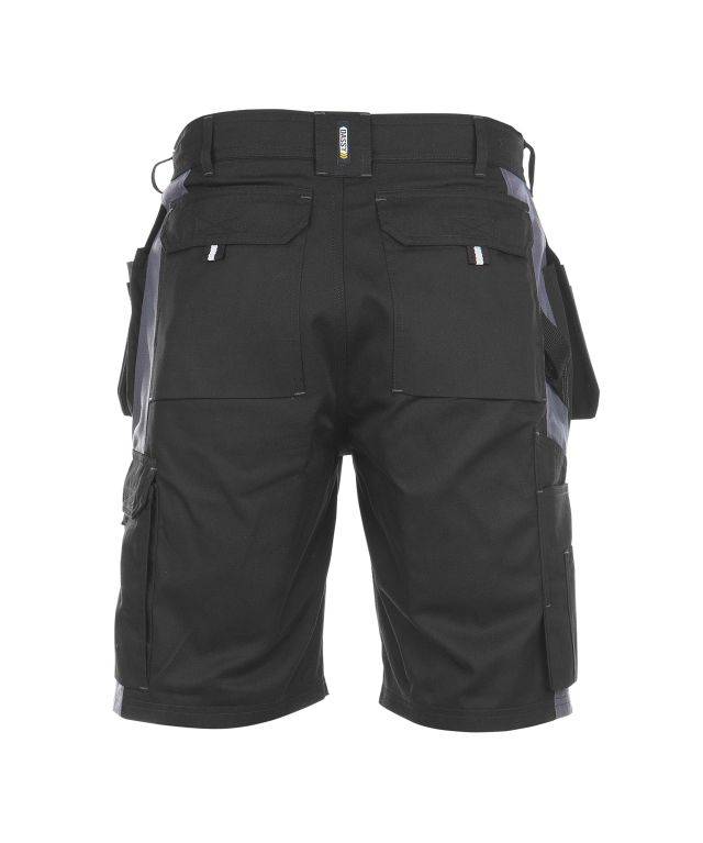 Zweifarbige Arbeitsshorts mit Holstertaschen, SCHWARZ/ZEMENTGRAU, Gr. 58-1