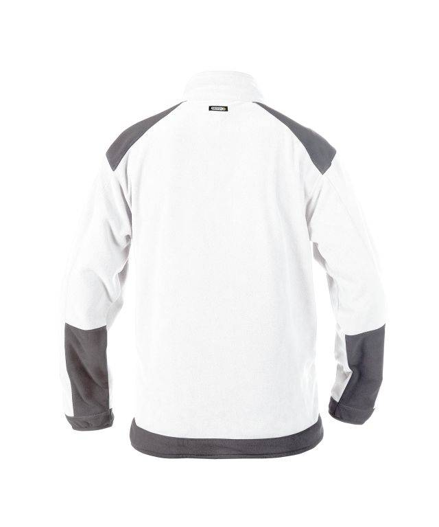 Zweifarbige Fleecejacke für Damen, WEIß/ZEMENTGRAU, Gr. L-1