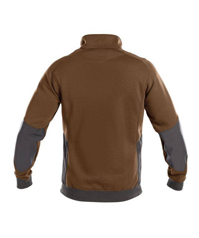 Sweatshirt, LEHMBRAUN/ANTHRAZITGRAU, Gr. S-1