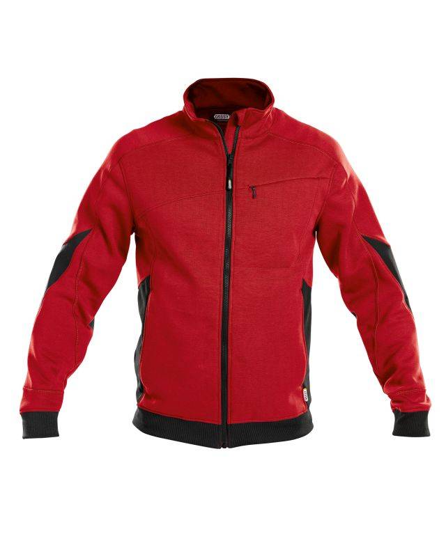 Sweatshirt, ROT/SCHWARZ, Gr. M