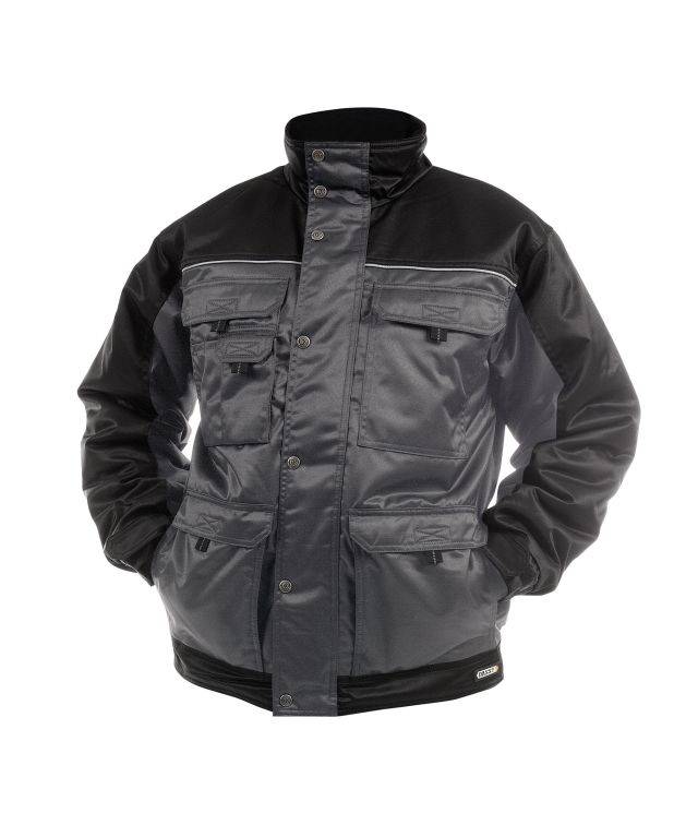 Zweifarbige Beaver Winterjacke, ZEMENTGRAU/SCHWARZ, Gr. M-0
