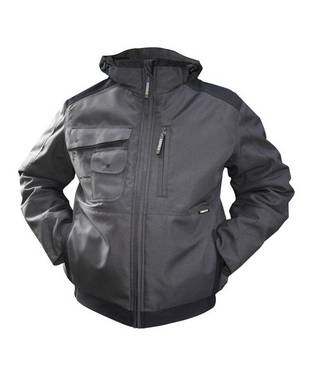 Canvas Winterjacke, ANTHRAZITGRAU/SCHWARZ, Gr. XS