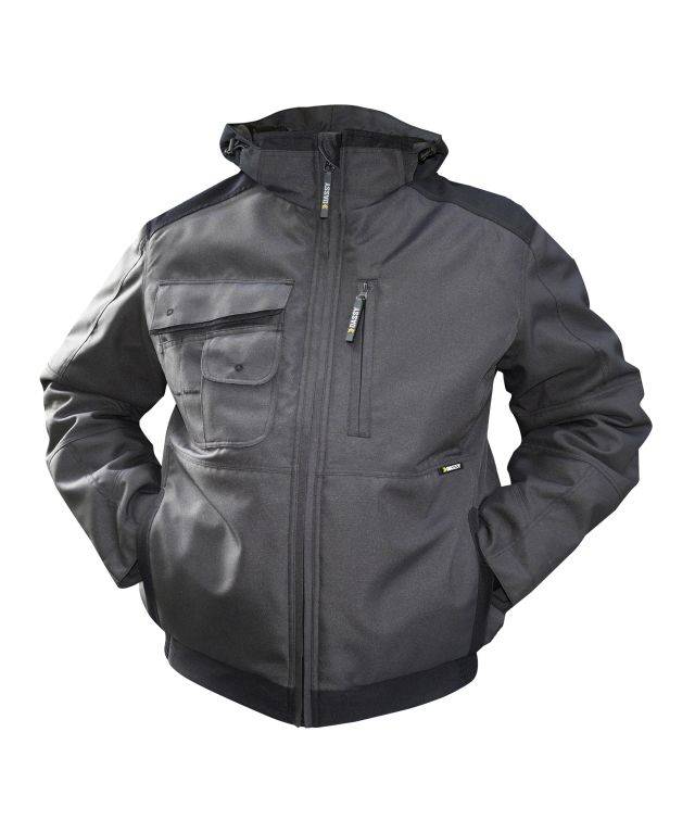Canvas Winterjacke, ANTHRAZITGRAU/SCHWARZ, Gr. XL-0
