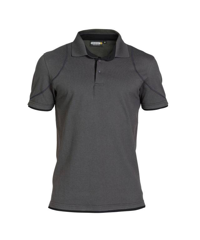 Poloshirt, ANTHRAZITGRAU/SCHWARZ, Gr. XS-0