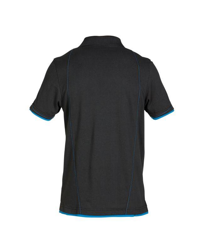 Poloshirt, SCHWARZ/AZURBLAU, Gr. S-1