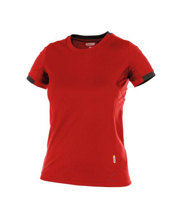 T-shirt für Damen, ROT/SCHWARZ, Gr. M-0