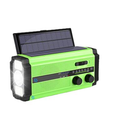Emissimo Tec Solarradio -ONE- Notfallradio Akku Kurbelradio USB-Ladeanschluss und Powerbank Grün