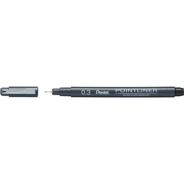 PentelArts Permanent Fineliner Pointliner, schwarz, 0,3 mm