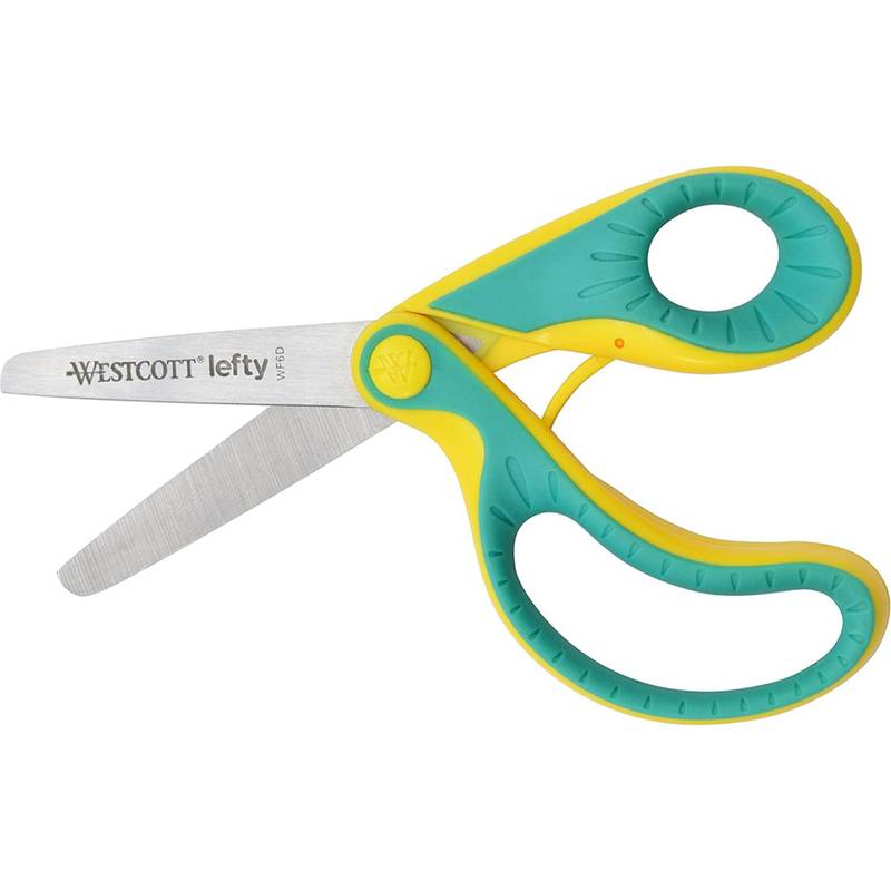 WESTCOTT Bastelschere Softgrip ergo junior, grün/gelb-0