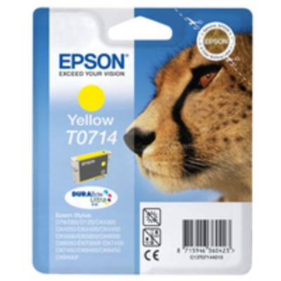 Epson Cheetah Singlepack Yellow T0714 DURABrite Ultra Ink - Tinte auf
